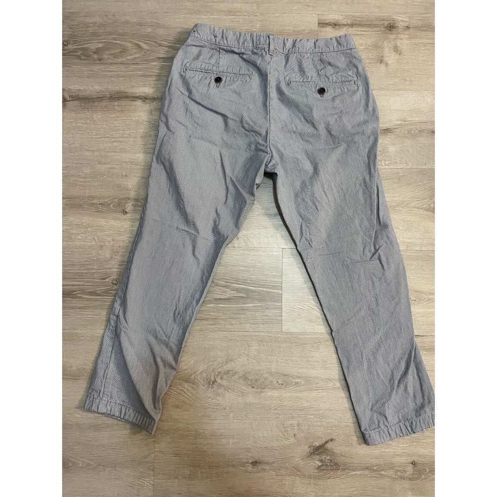 Abercrombie Fitch Pants Striped Khaki Straight Leg W 28 Waist 30 Length - Picture 2 of 7